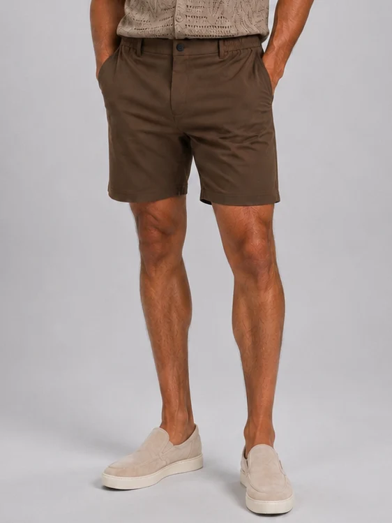 Monaco Tailored Shorts – Chocolate Brown