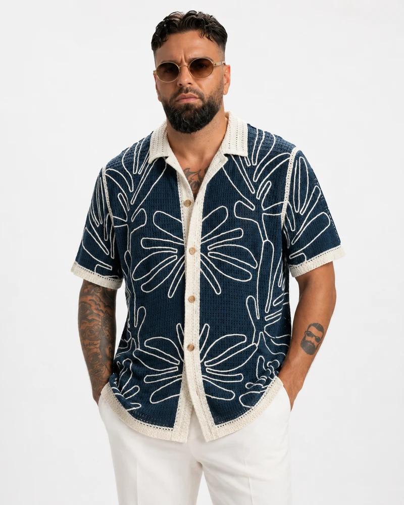 Milos Knitted Shirt Navy