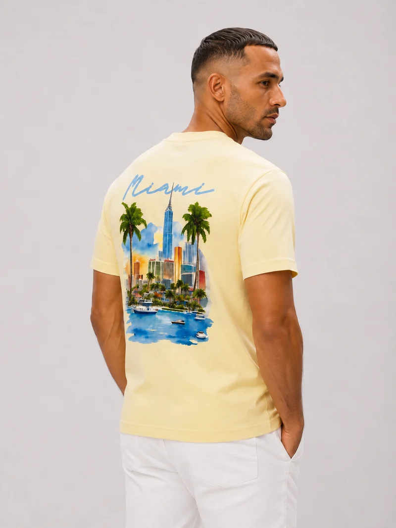 Miami City T-shirt yellow