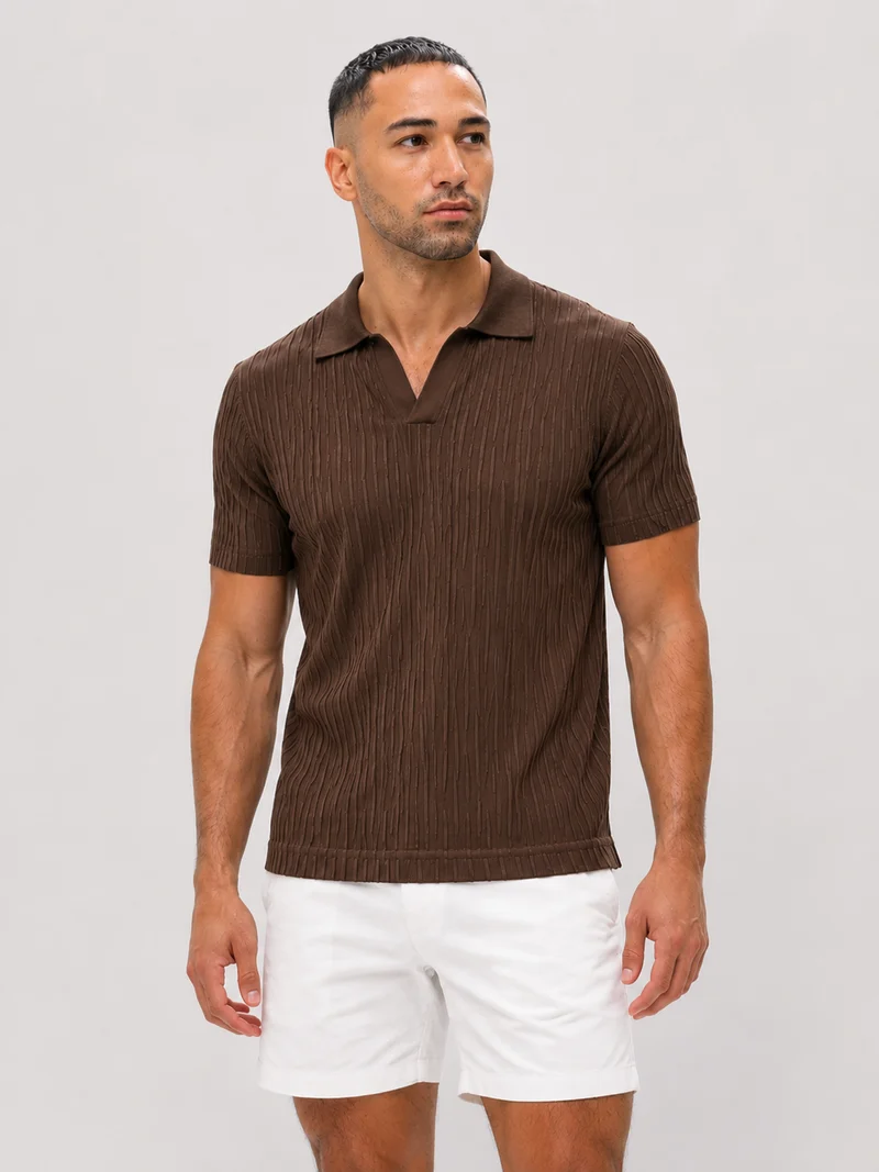 Polo short sleeve brown
