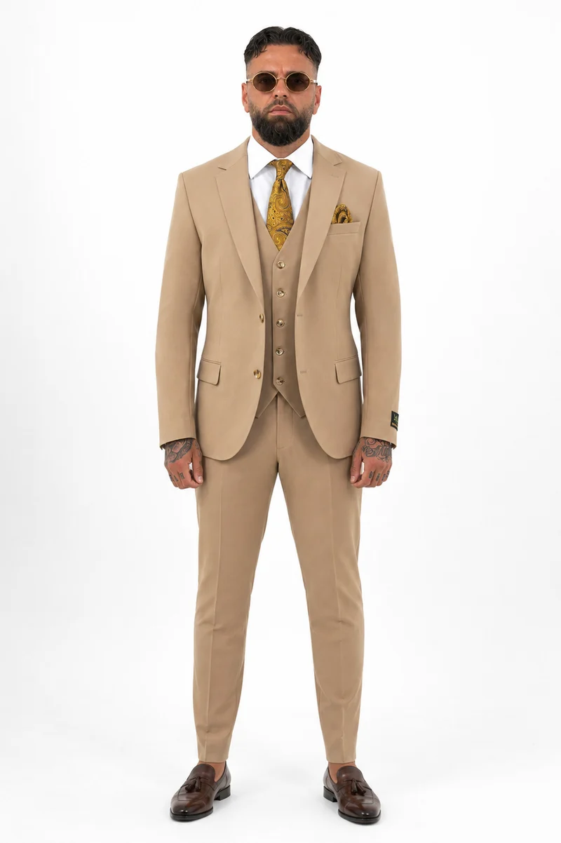 Suit Three Piece Valencia Camel