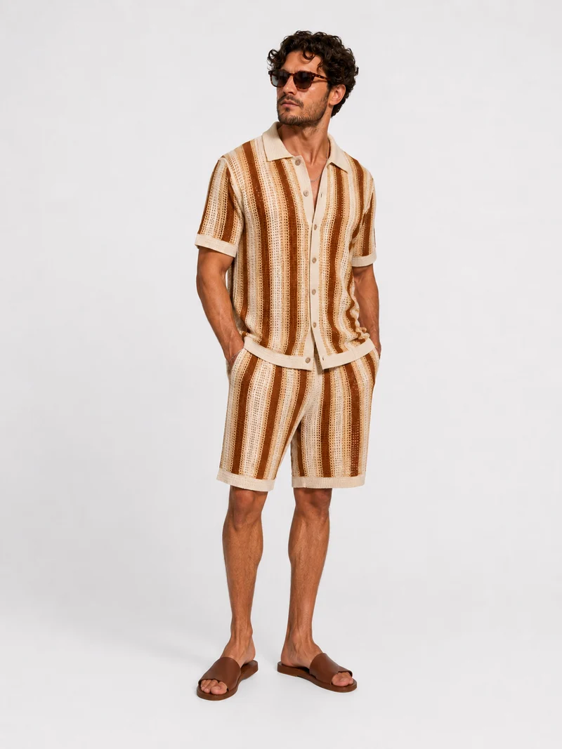 Positano Summer Set Striped Brown