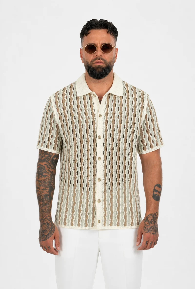 Evia Knitted Shirt Ecru