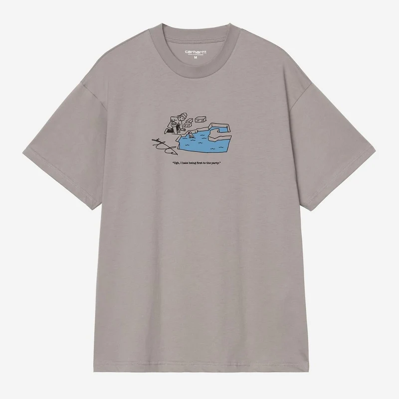 Carhartt WIP Mens Ice Fishing T-Shirt | Shady Grey
