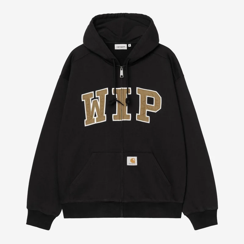 Carhartt WIP Herr WIP Sweatjacka | Svart Stentvättad