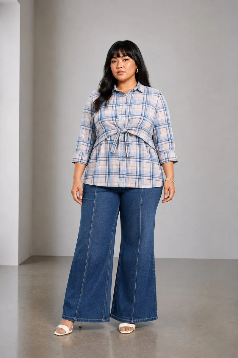 Zubini|Cotton Shirt With Tieup