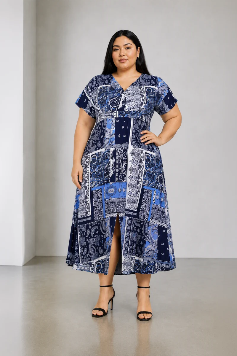 Corma|Viscose Pleated Maxi Dress