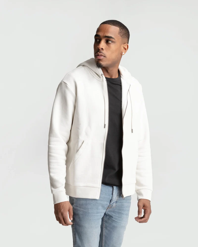 Full Zip Hoodie / Natural