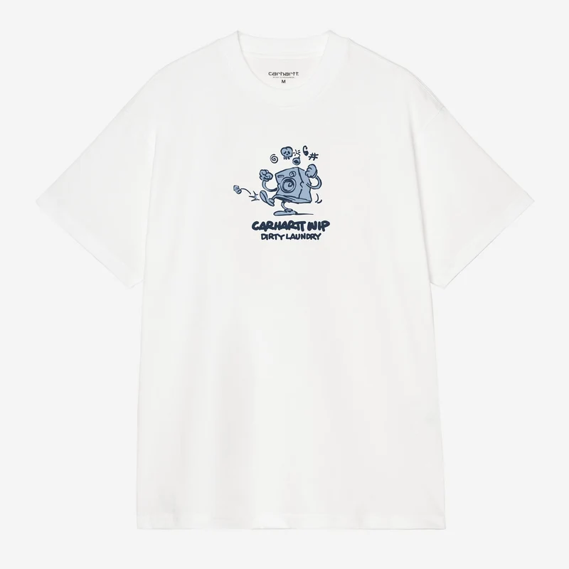 Carhartt WIP Herr-T-shirt med smutstvätt | Vit