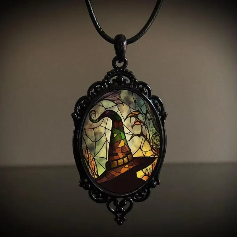 Gotiskt retro häxhalsband för kvinnor Halloween ACC