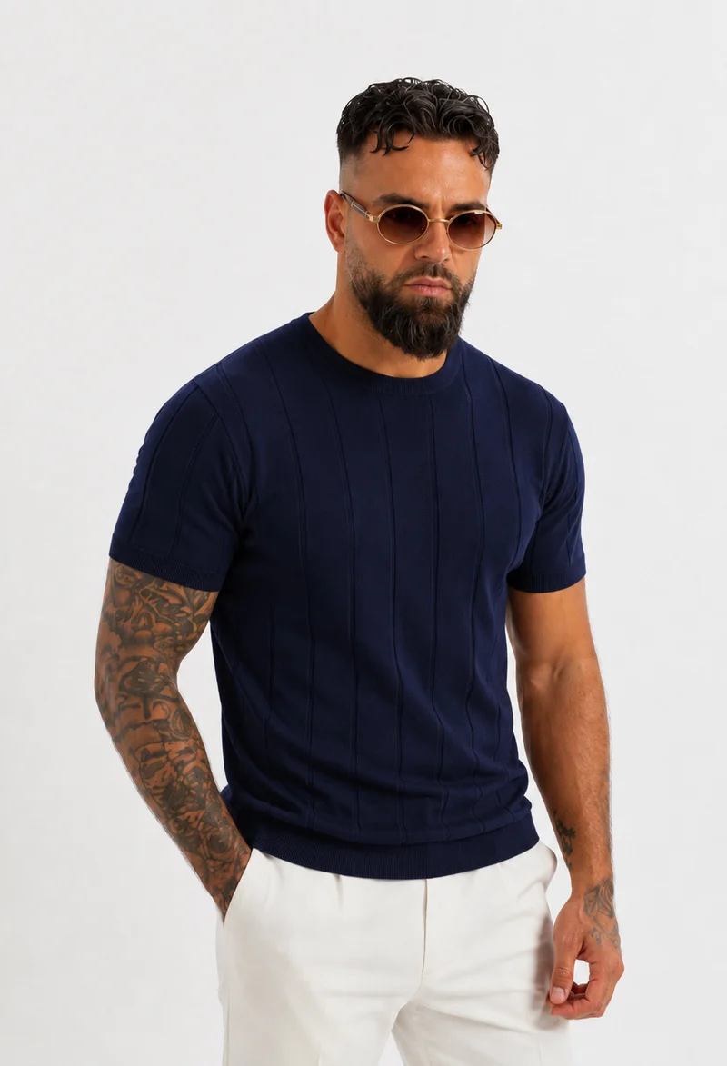 Classic Knitwear T-shirt Navy