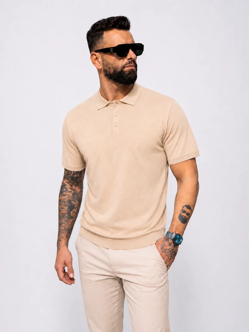 Frankies Signature Polo Beige