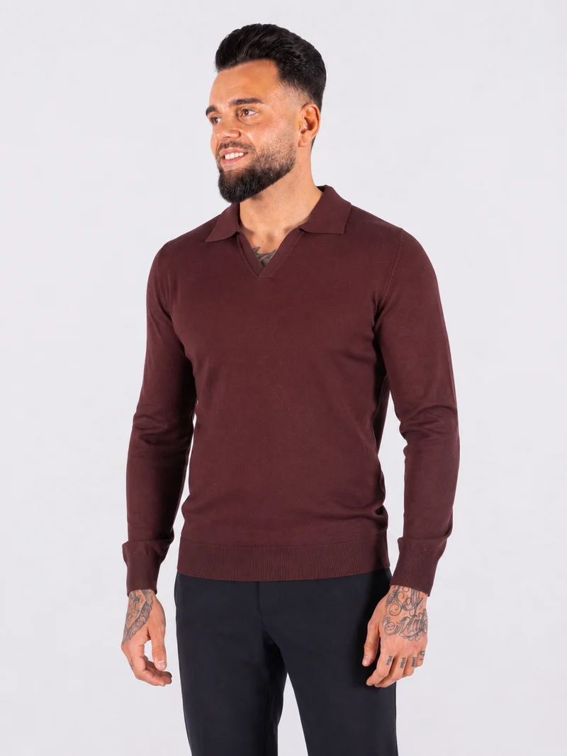 Polo Knitwear Long Sleeve Brown