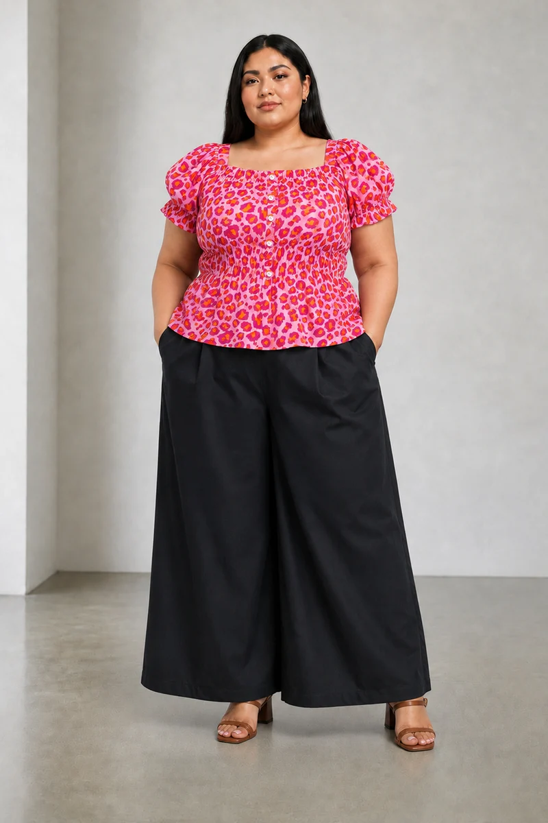 Pevon|Cotton Elasticated Peplum Top