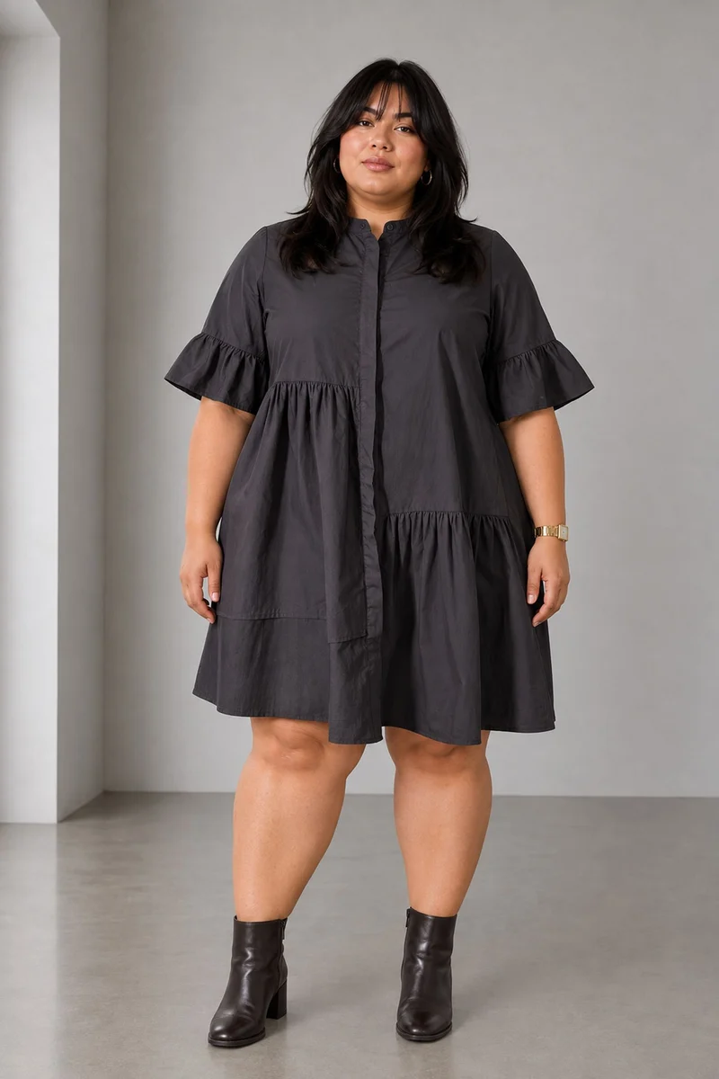 Coven|Cotton Tiered Shift Dress