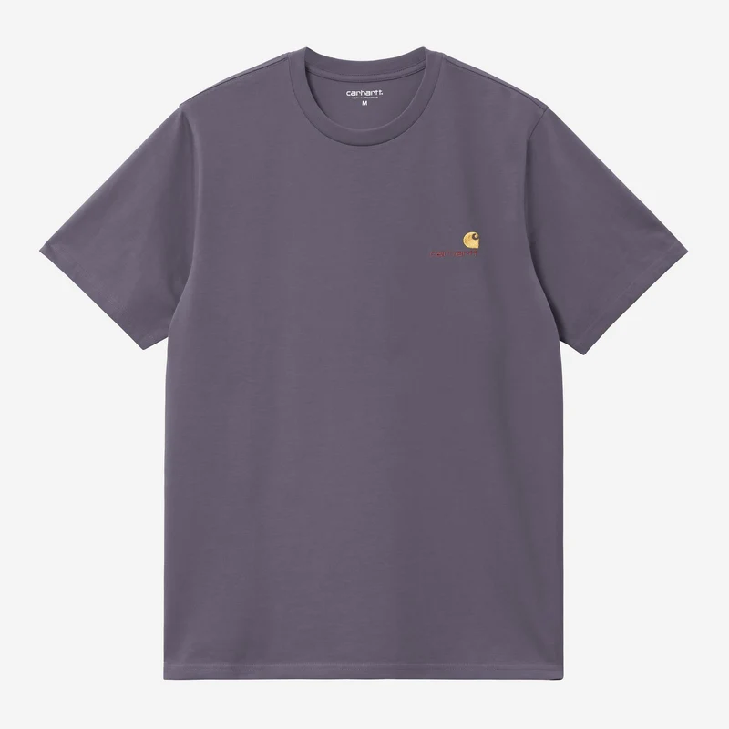 Carhartt WIP Herr Kortärmad American Script T-shirt | Skuggig lila