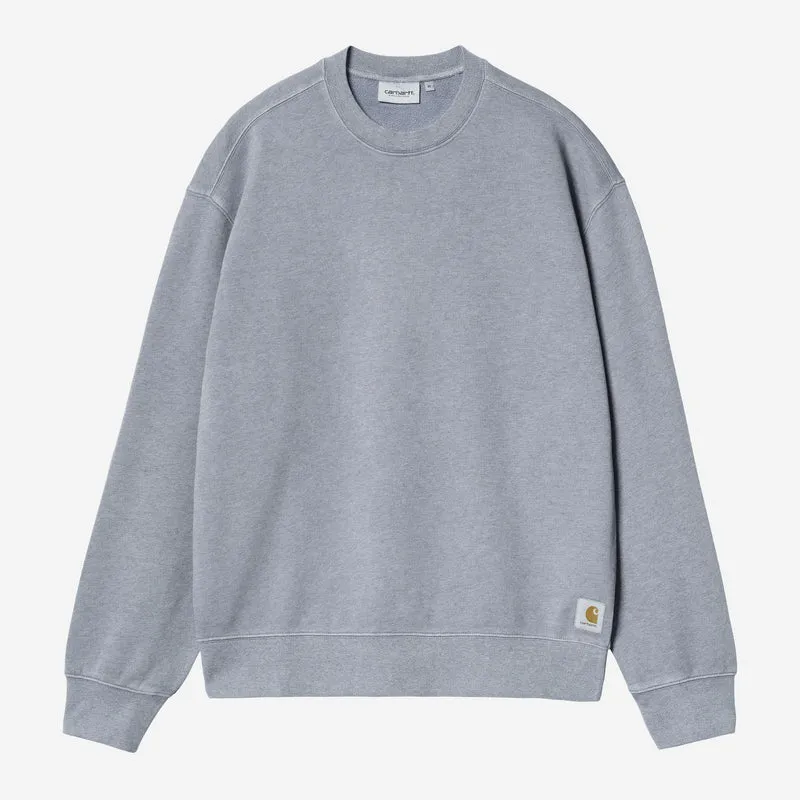 Carhartt WIP Caspian Sweatshirt Herr | Skuggig Blå Heather Garment Dyed