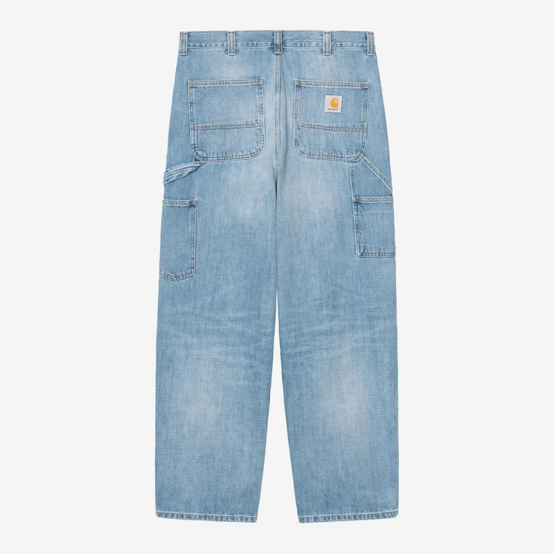 Carhartt WIP Herr OG Double Knee Byxor | Blå Burst Washed