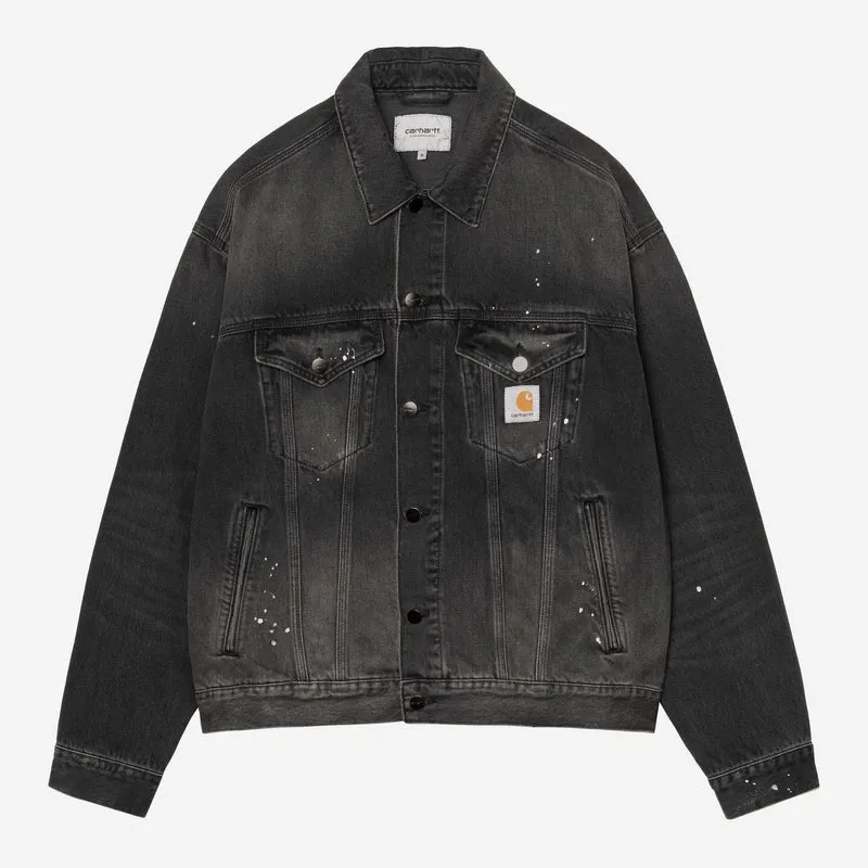 Carhartt WIP Herr Helston Jacka | Svart Destroy Wash