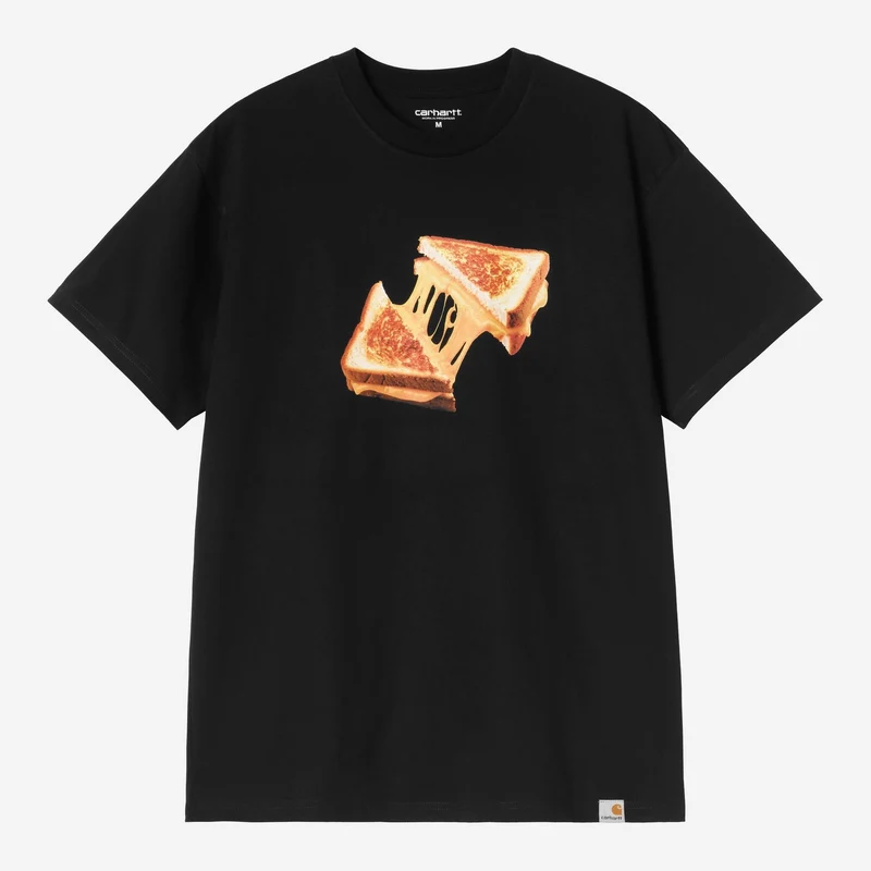 Carhartt WIP Herr T-shirt med osttoast | Svart