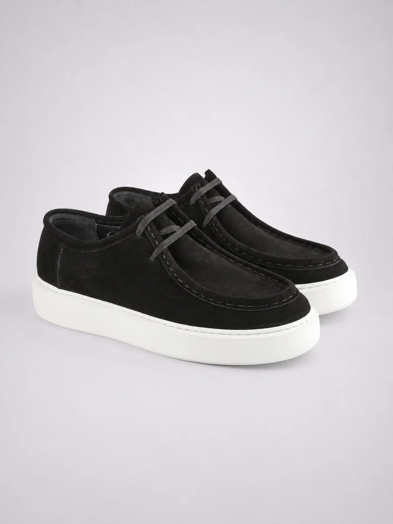 Suede frame shoes - Black