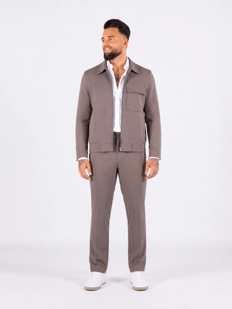 Jacket & Pantalon Matching Set - Grey