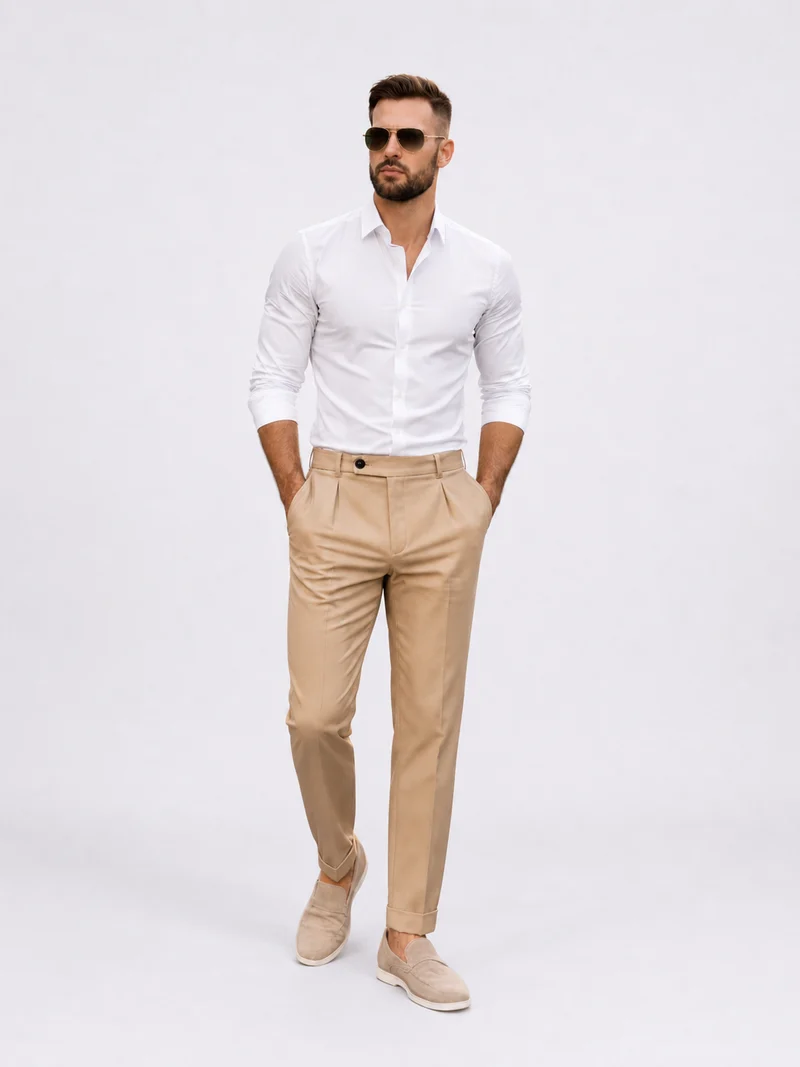Pleated Pantalon - Camel