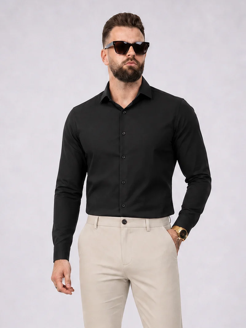 Overhemd Slim Fit Black