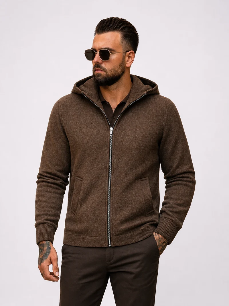 Zip Hoodie Brown
