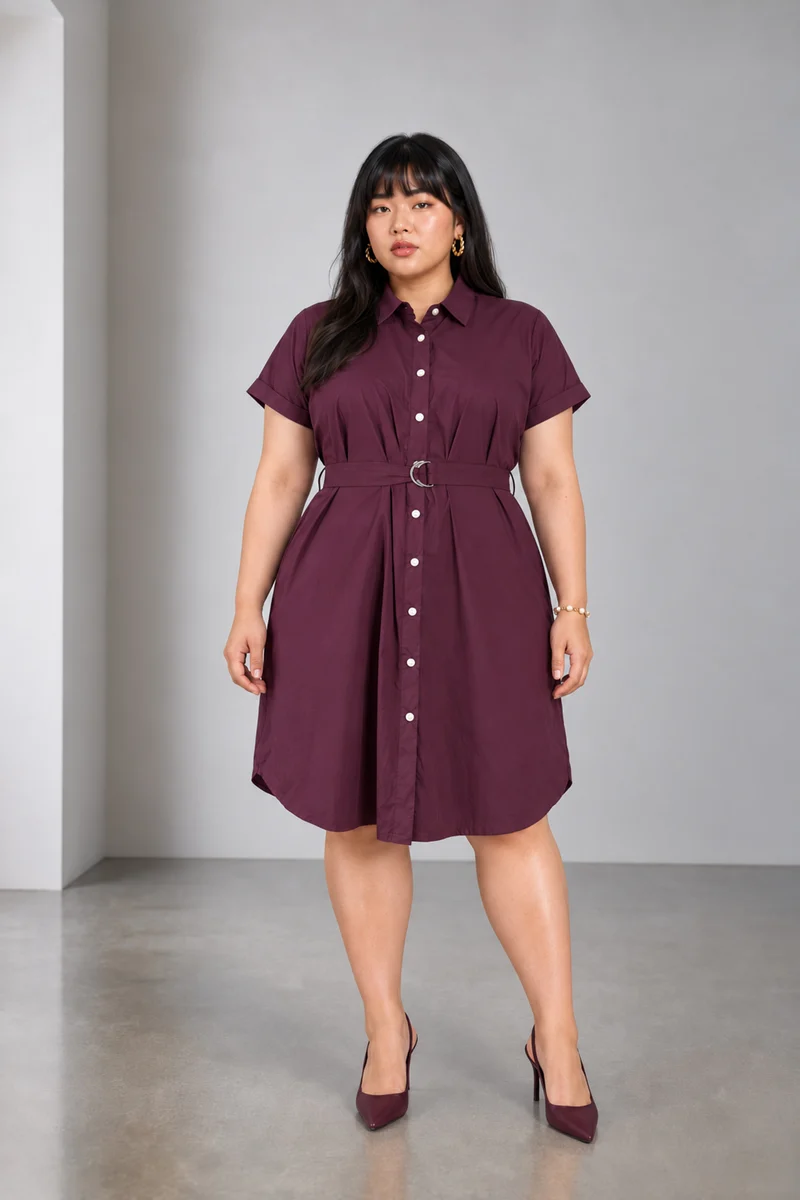 Marva|Cotton Shirt Dress