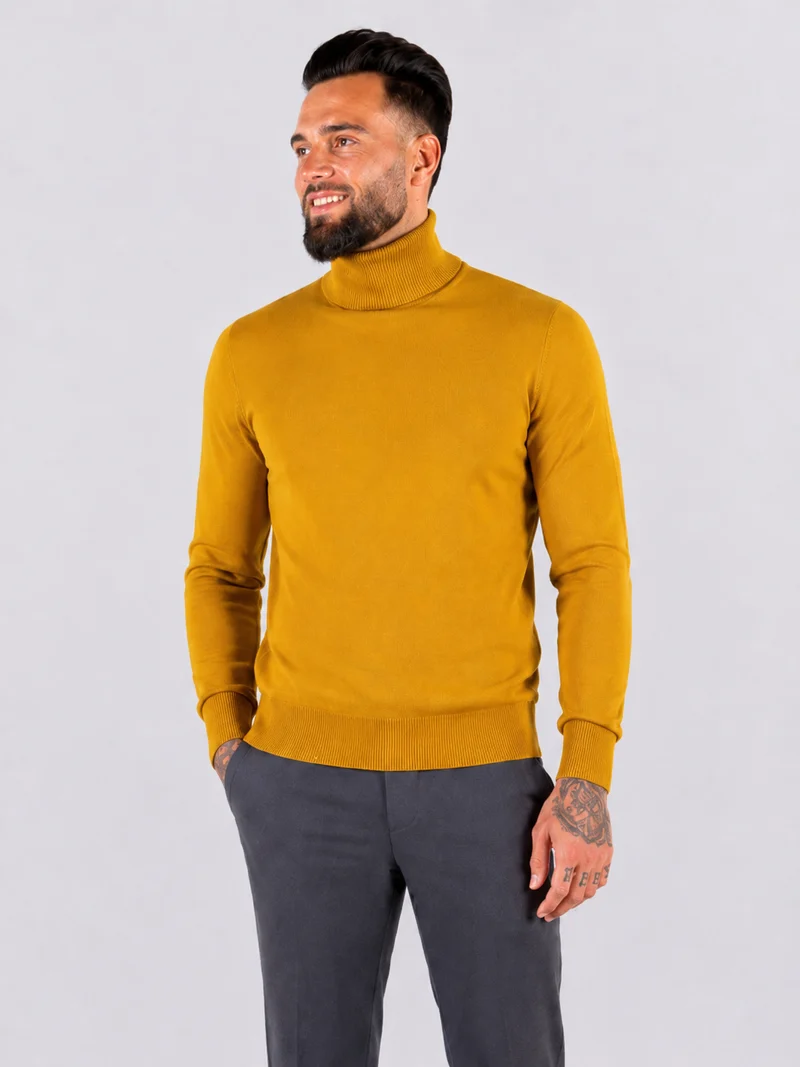 Turtleneck Sweater - Mustard Yellow
