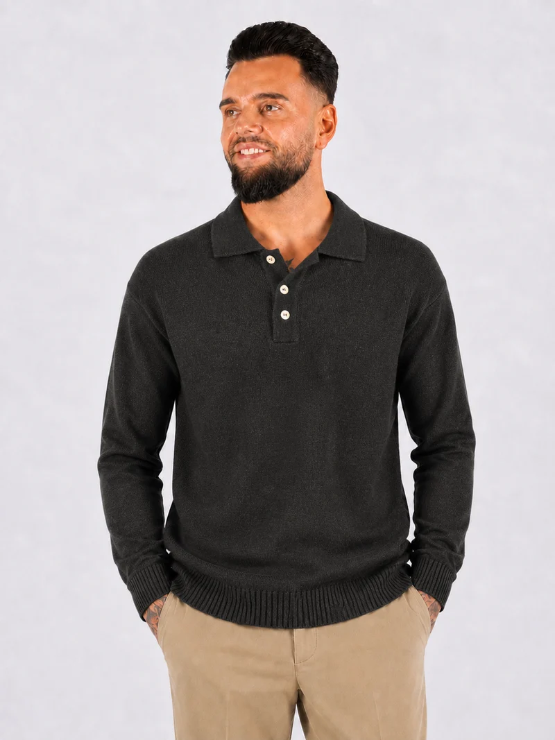 Polo knit Black