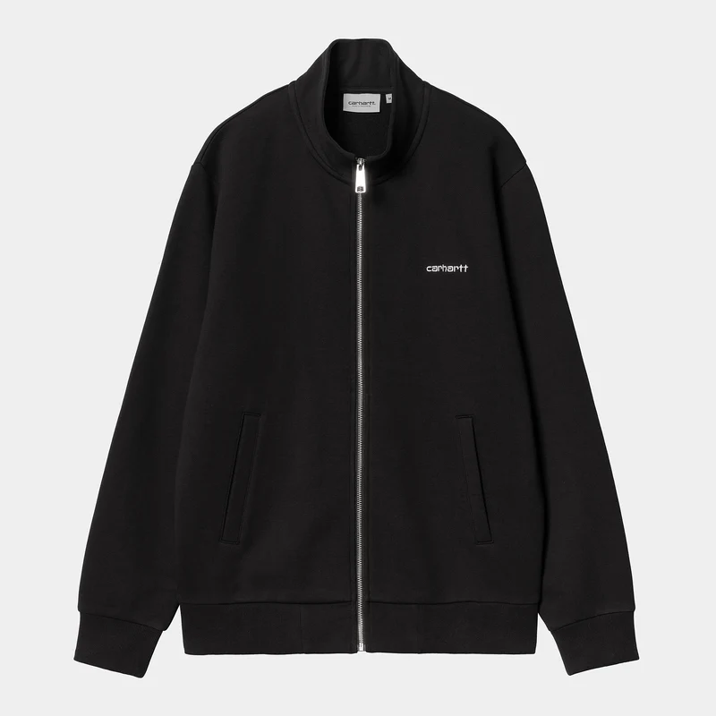 Carhartt WIP Man Script Broderi Zip Front Jacka - Svart