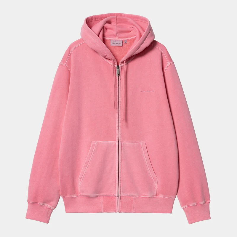 Carhartt WIP Herr Duster Script Zip Front Jacka Hoodie - Charm Pink