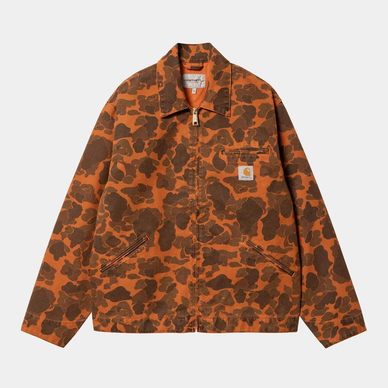 Carhartt WIP Herr Duck Detroit Jacka - Duck Green / Tumeric