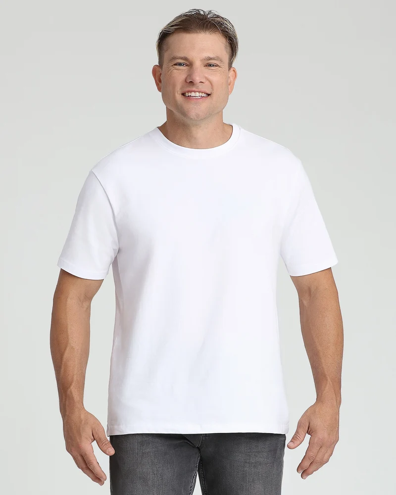 Organic Crew Neck T-Shirt (Relaxed Fit) / White