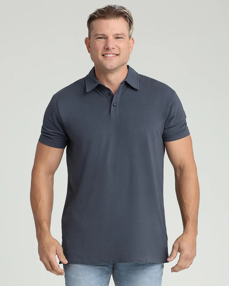 Organic Polo Shirt / Steel