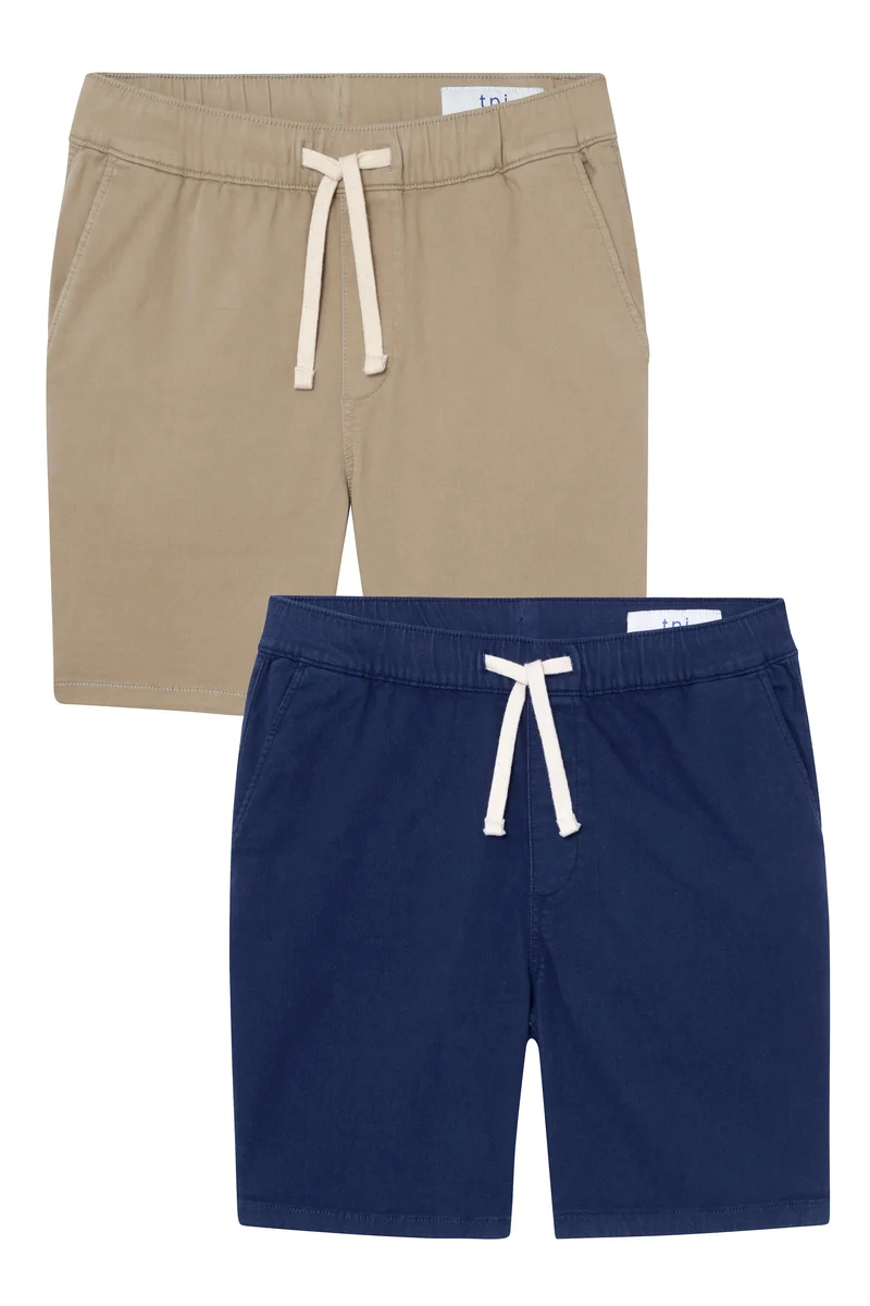 Everyday Comfort Shorts (Athletic Fit) / Light Khaki & Navy