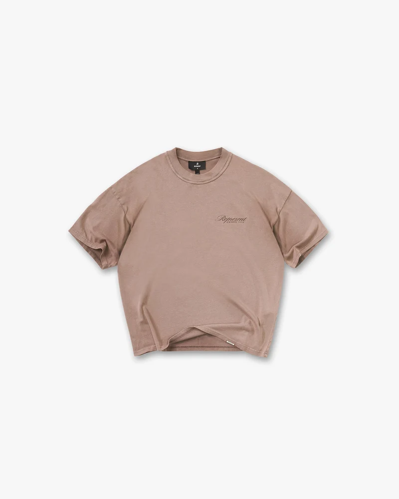 Represent Owners Club Script T-Shirt - Truffle
