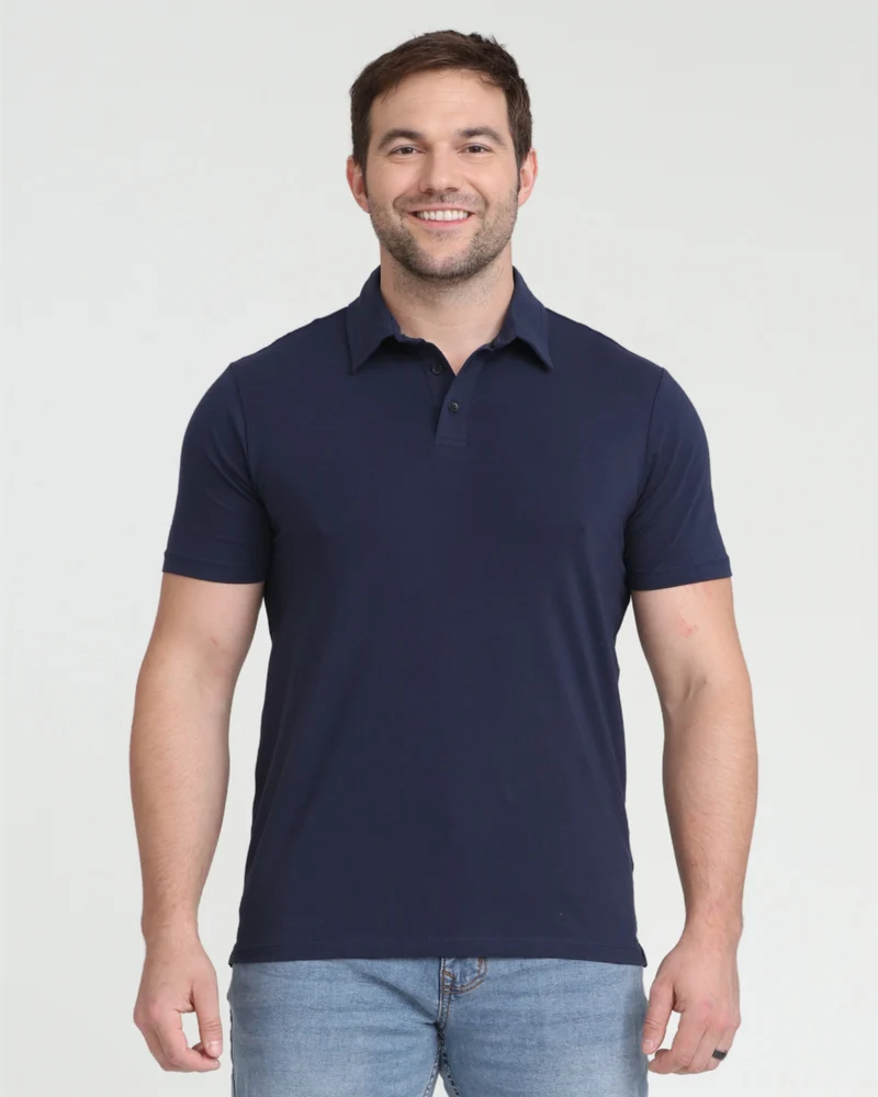 Organic Polo Shirt / Navy
