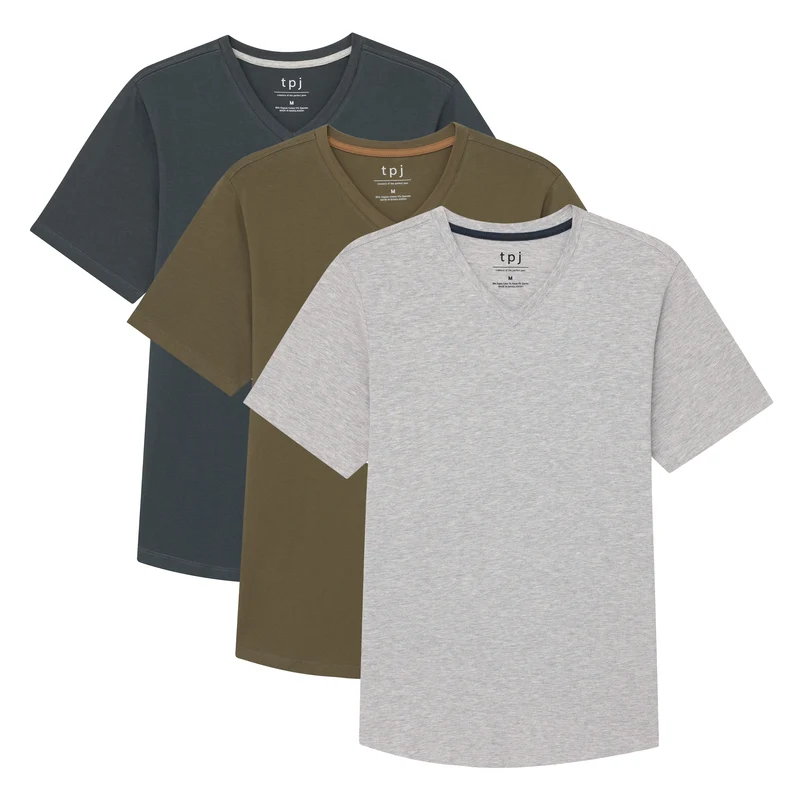 Organic V-Neck T-Shirt 3 Pack (Slim Fit) / High Line Hues