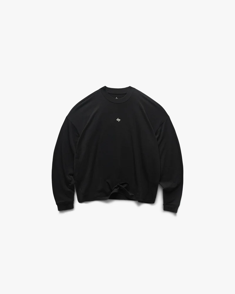247 DNA Oversized Long Sleeve T-Shirt - Jet Black