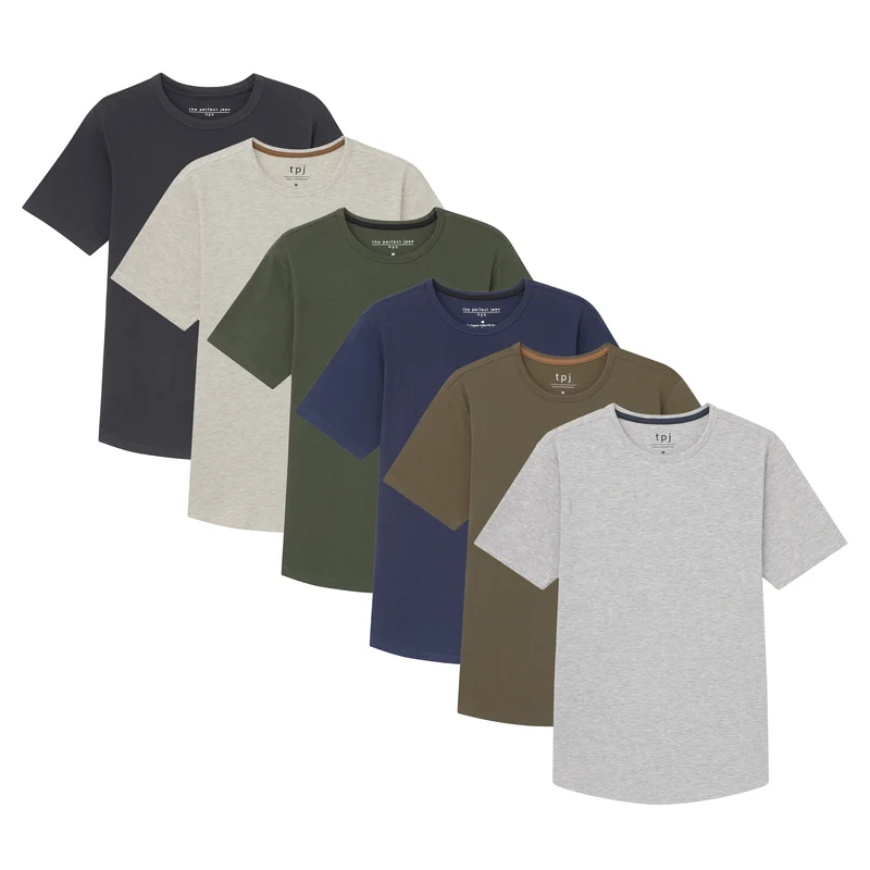Organic Crew Neck T-Shirt 6 Pack (Slim Fit) / Central Park