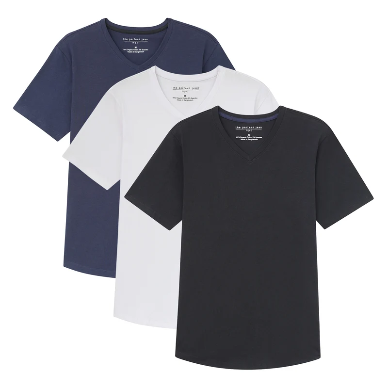 Organic V-Neck T-Shirt 3 Pack (Slim Fit) / The "Basic" Basic