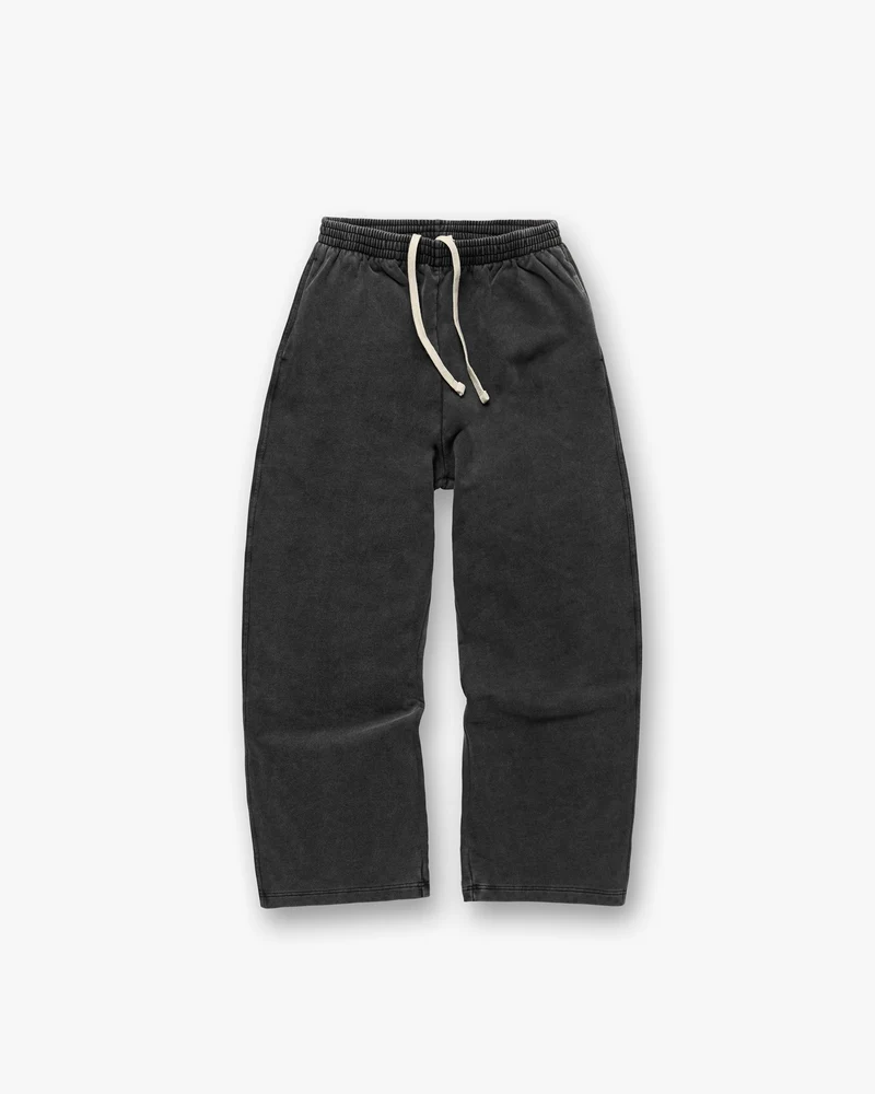 Initial Wide Leg Sweatpants - Vintage Grey