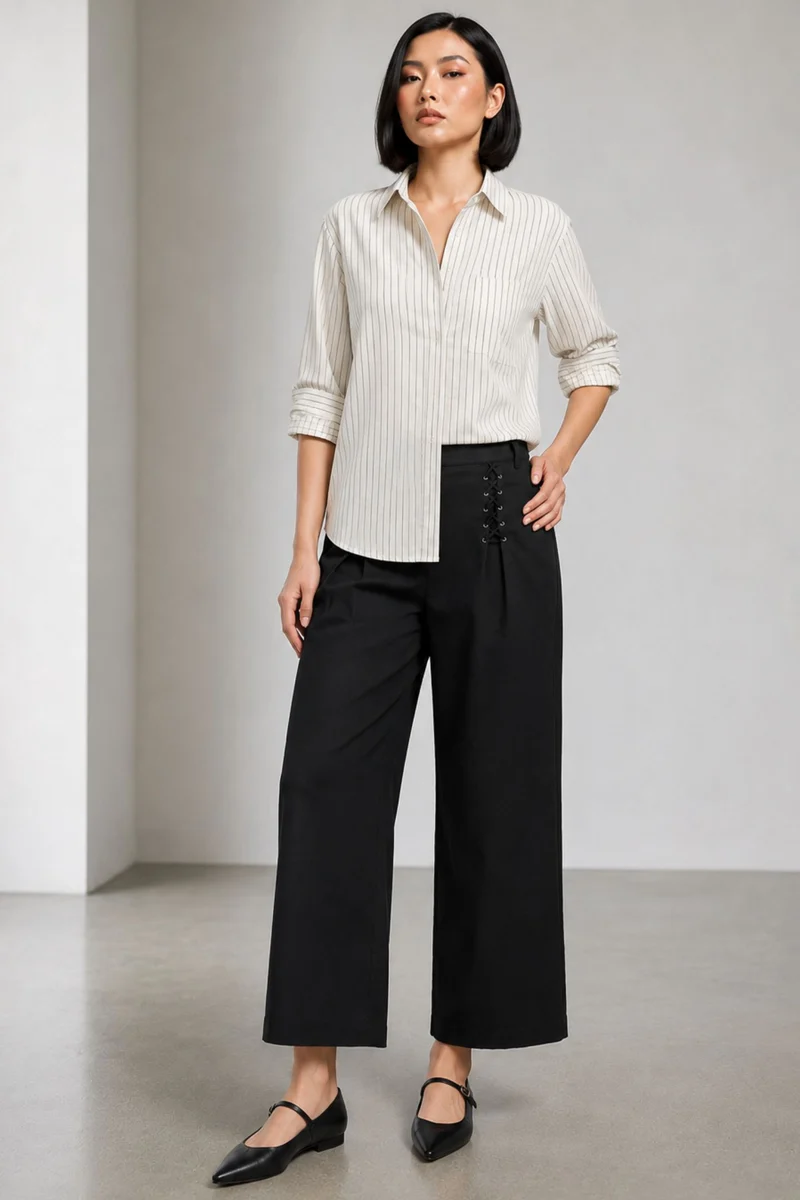 Brin|Cotton Regular Fit Pinstripe Shirt