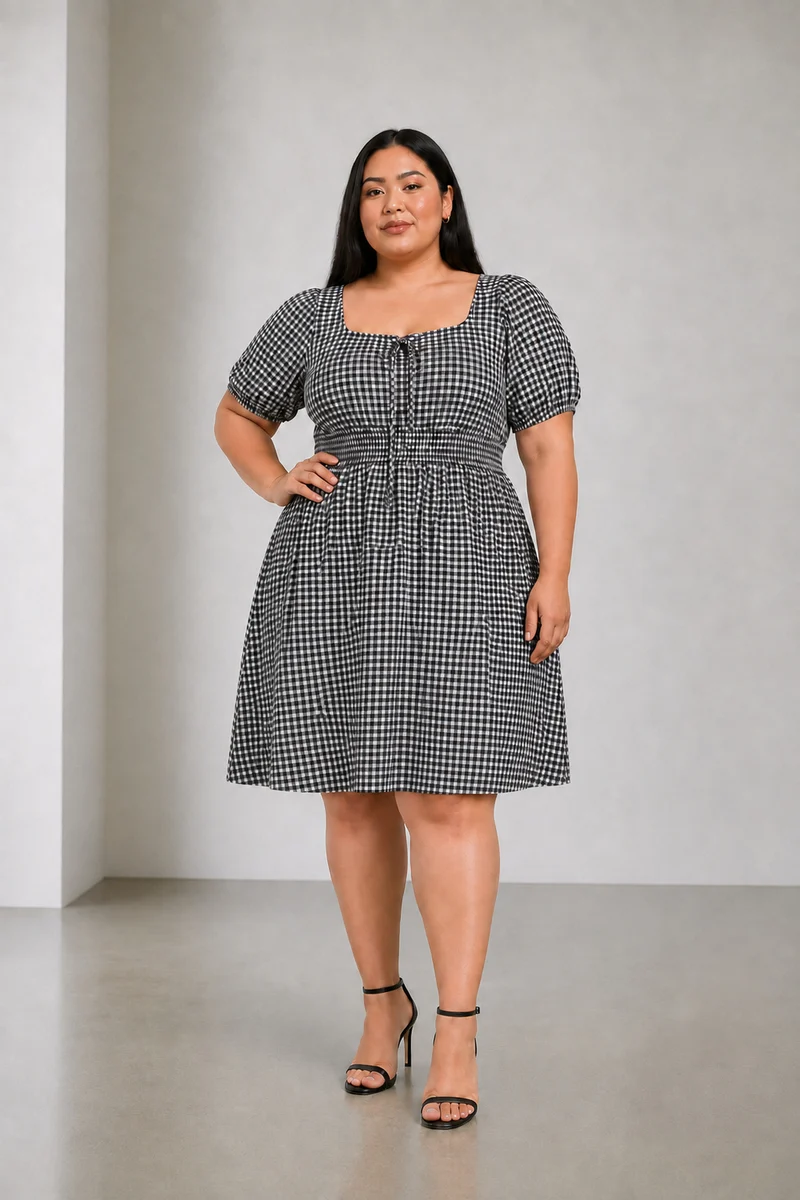 Kestrel|Cotton Puff Sleeve Mini Dress