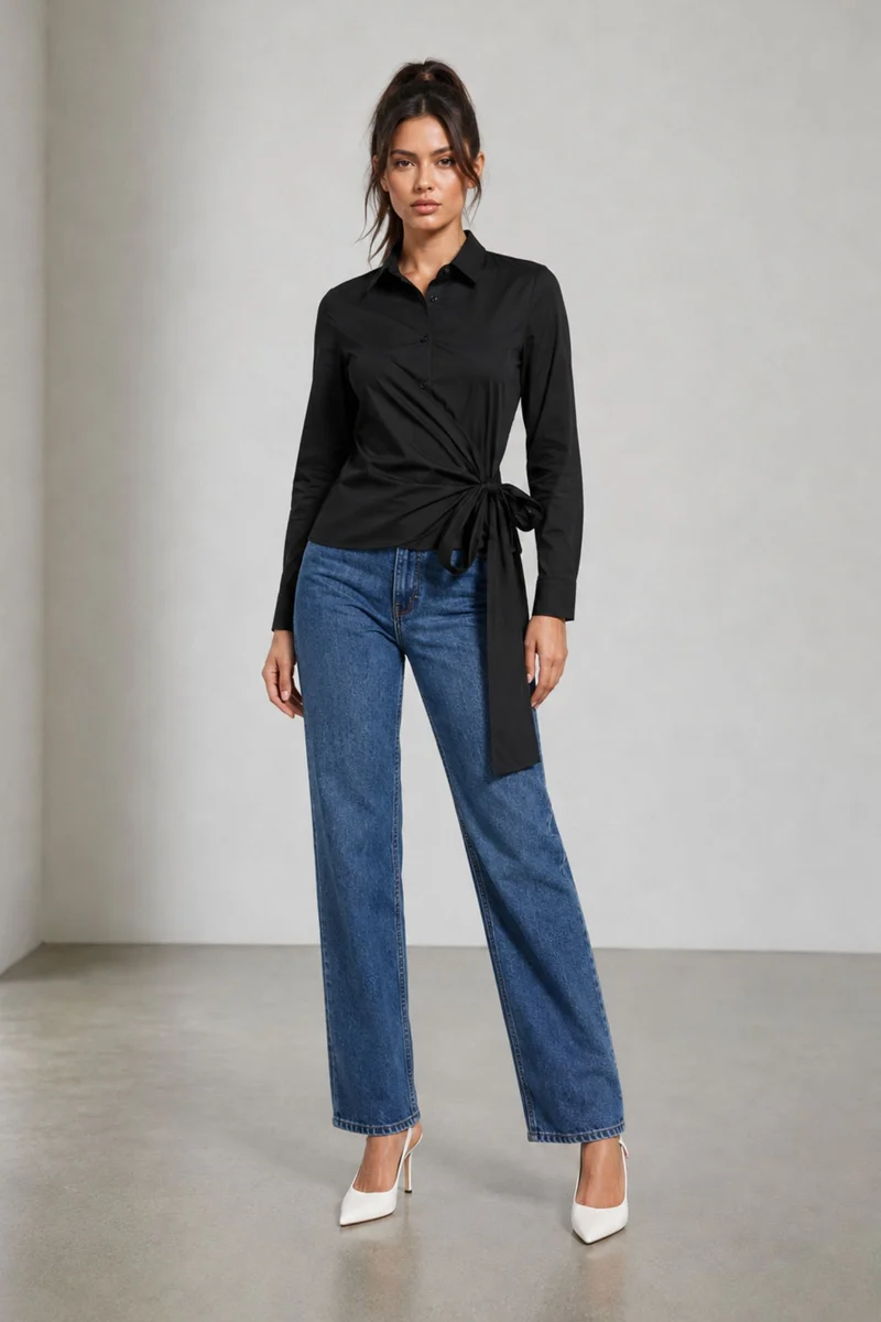 Nolis|Cotton Tieup Detail Shirt