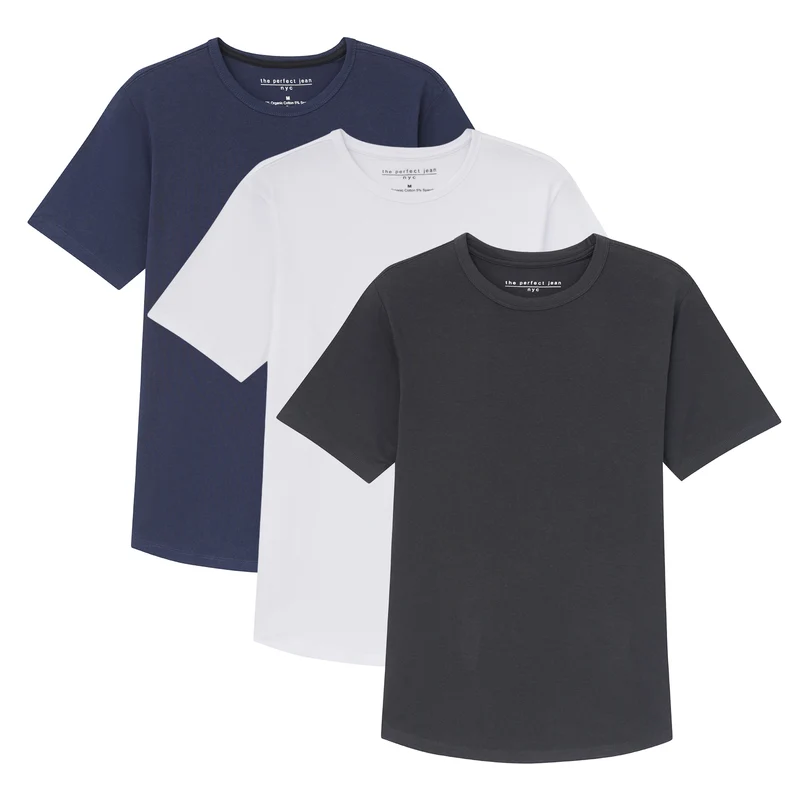 Organic Crew Neck T-Shirt 3 Pack (Slim Fit) / The "Basic" Basic