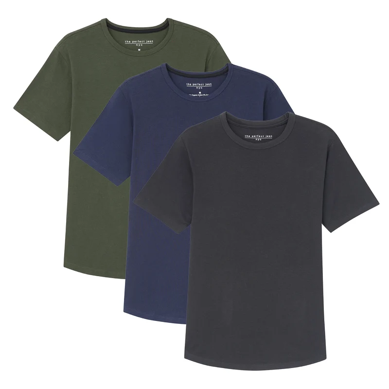 Organic Crew Neck T-Shirt 3 Pack (Slim Fit) / Tactical